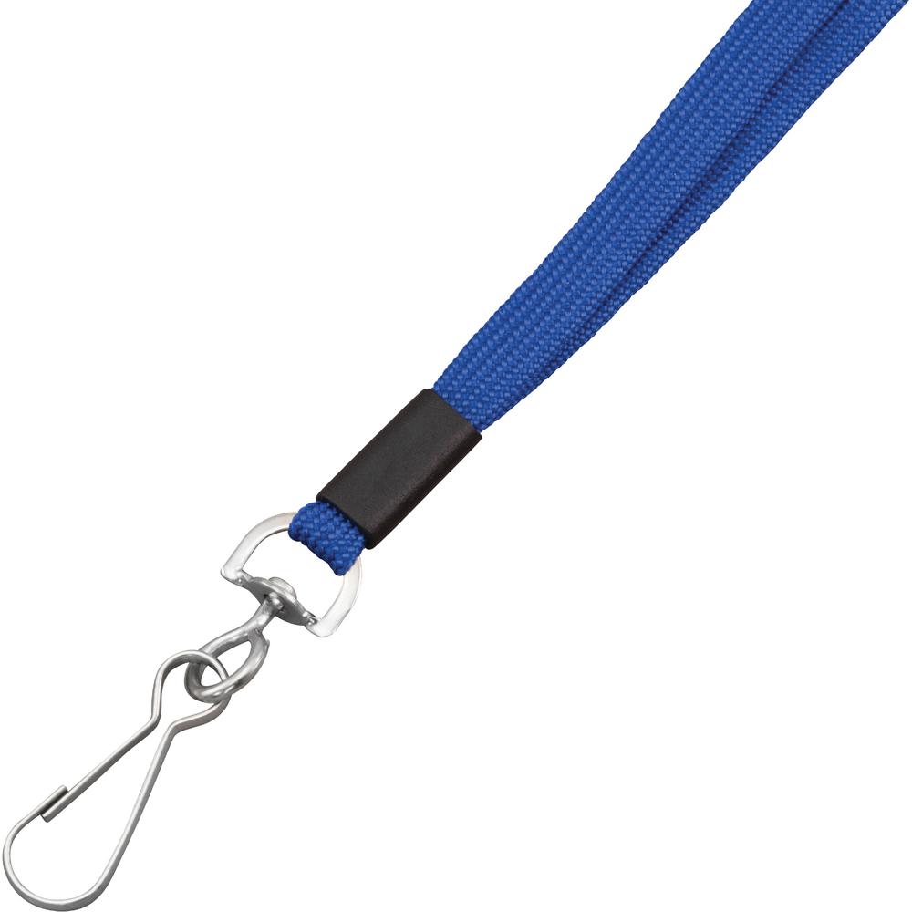 Advantus Metal Clasp Flat Breakaway Lanyard - 36" Length - Blue - Metal - 24 / Box. Picture 4
