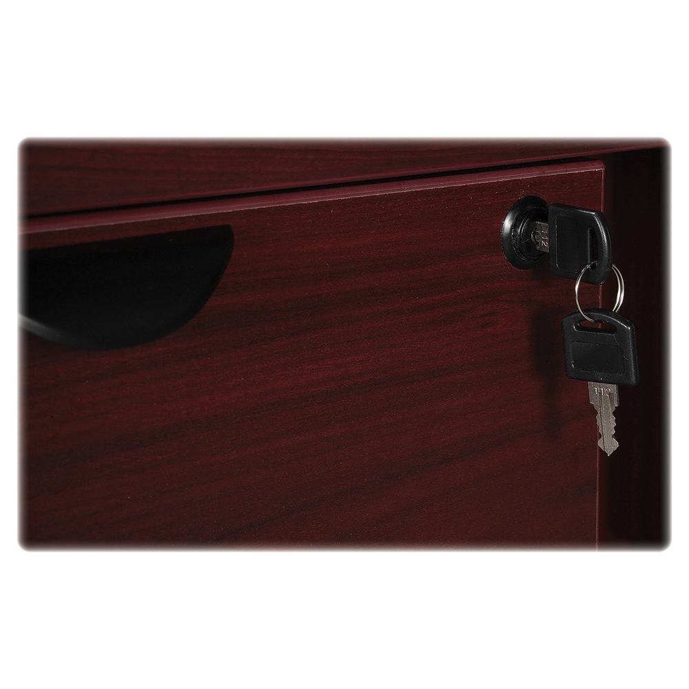 Lorell Prominence 2.0 Left-Pedestal Credenza - 72" x 24"29" , 1" Top - 2 x File Drawer(s) - Single Pedestal on Left Side - Band Edge - Material: Particleboard - Finish: Thermofused Melamine (TFM). Picture 6