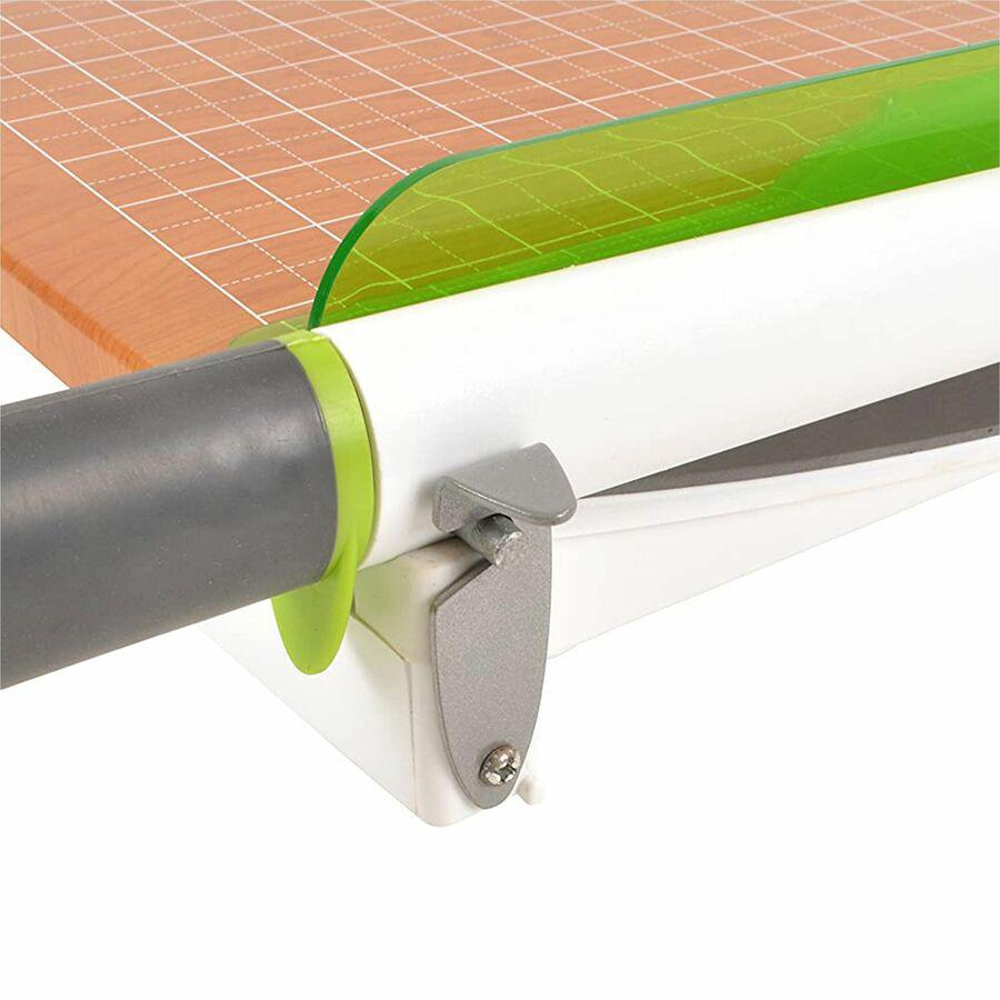 Westcott 18" CarboTitanium Bonded Guillotine Trimmer - 30 Sheet Cutting Capacity - CarboTitanium Blade - 18" Cutting Length - 5.5" Height x 14" Width x 25" Length - Heavy Duty, Lockable, Comfortable, . Picture 8