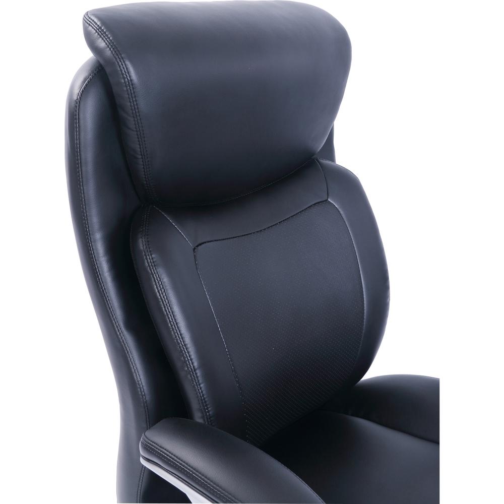 Lorell Wellness by Design Big & Tall Chair with Flexible Air Technology - Black Seat Color - Bonded Leather Seat Material - Black Back Color - Bonded Leather Back Material - 5-star Base - Armrest - 1 . Picture 9
