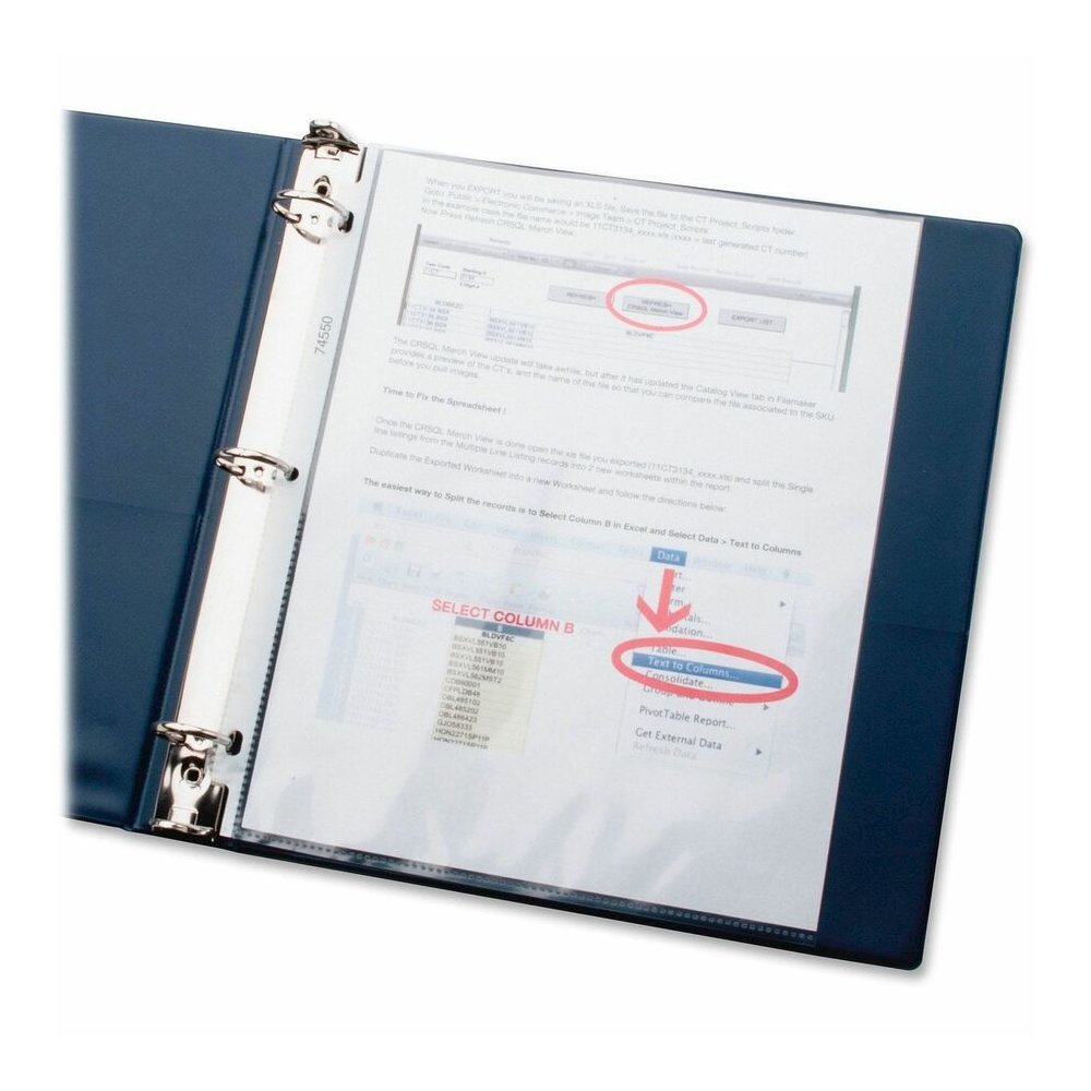 Business Source Top-Loading Poly Sheet Protectors - 3.2 mil Thickness - For Letter 8 1/2" x 11" Sheet - 3 x Holes - Ring Binder - Rectangular - Clear - Polypropylene - 100/Box - 5 / Carton. Picture 10