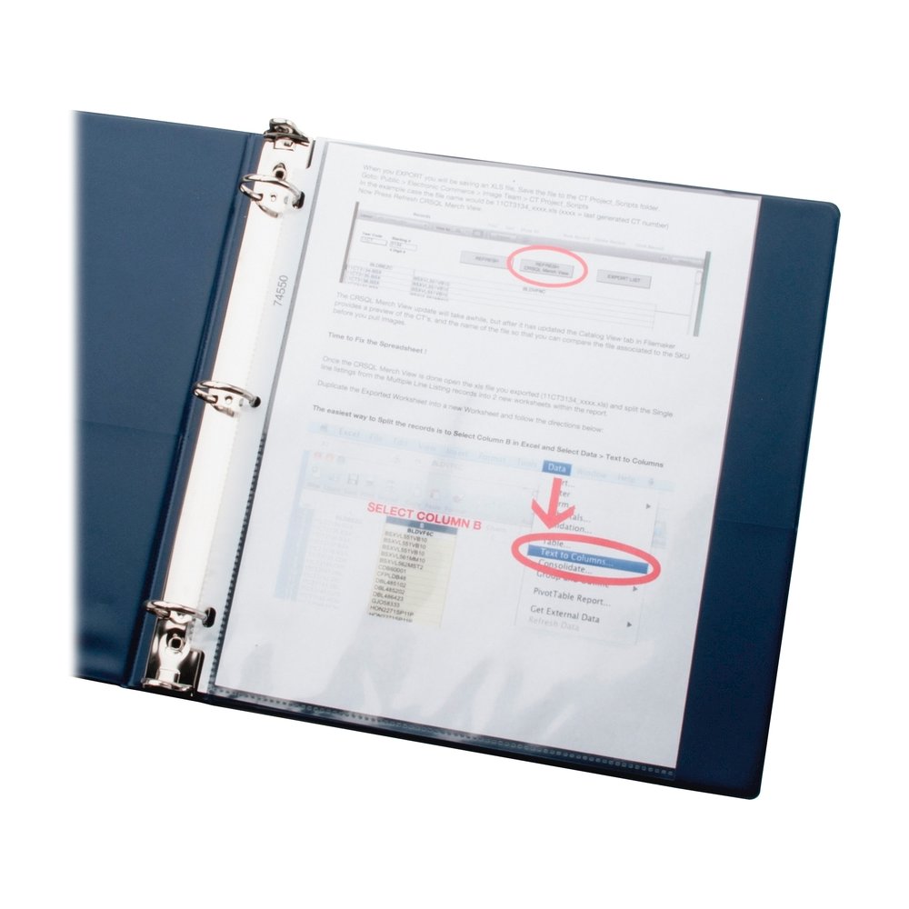 Business Source Sheet Protectors - For Letter 8 1/2" x 11" Sheet - 3 x Holes - Ring Binder - Top Loading - Rectangular - Clear - Polypropylene - 50/Pack - 4 / Box. Picture 14