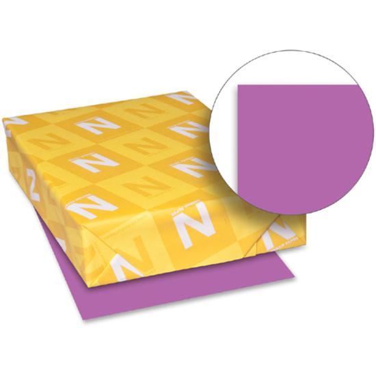 Astrobrights Color Copy Paper - Planetary Purple - Letter - 8 1/2" x 11" - 24 lb Basis Weight - 500 / Ream - Green Seal - Heavyweight, Acid-free, Lignin-free - Purple. Picture 2