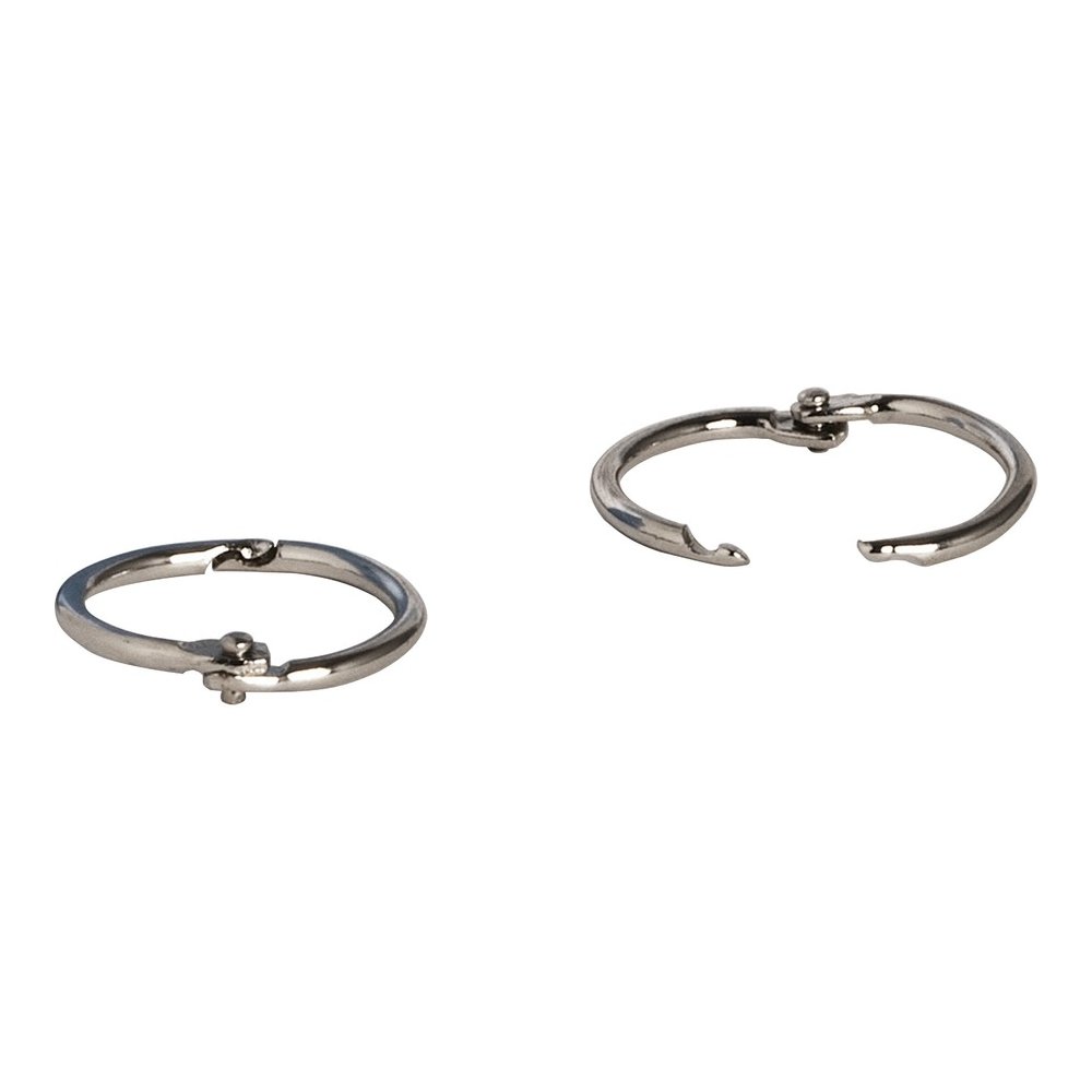 Business Source Standard Book Rings - 1" Diameter - Silver - Nickel Plated - 100/Box - 5 / Bundle. Picture 10