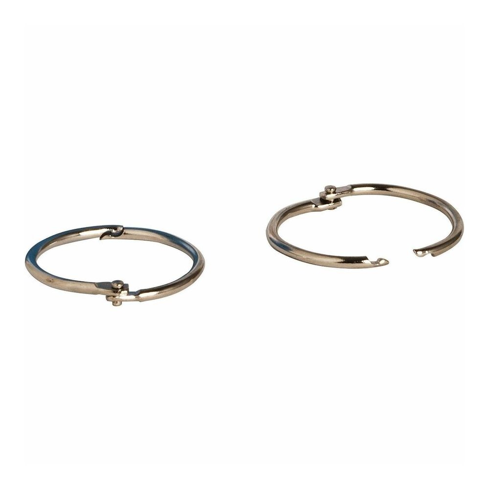 Business Source Standard Book Rings - 1.5" Diameter - Silver - Nickel Plated - 100/Box - 5 / Bundle. Picture 10