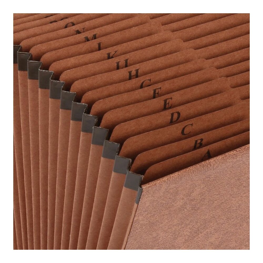 Business Source Letter Recycled Expanding File - 8 1/2" x 11" - 21 Pocket - Brown - 30% Recycled - 1 Each. Picture 7
