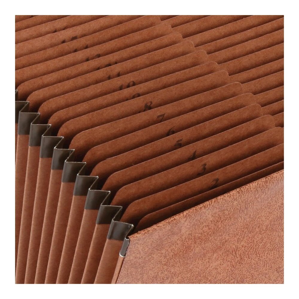 Business Source Letter Recycled Expanding File - 8 1/2" x 11" - 31 Pocket - Brown - 30% Recycled - 1 Each. Picture 7