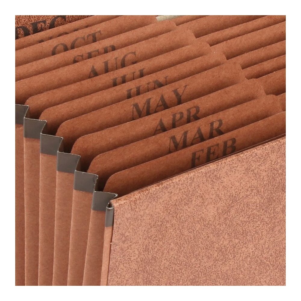 Business Source Letter Recycled Expanding File - 8 1/2" x 11" - 12 Pocket - Brown - 30% Recycled - 1 Each. Picture 7
