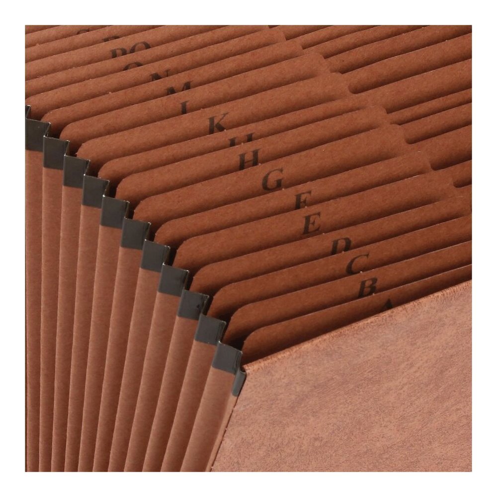 Business Source Legal Recycled Expanding File - 8 1/2" x 14" - 21 Pocket - Brown - 30% Recycled - 1 Each. Picture 7