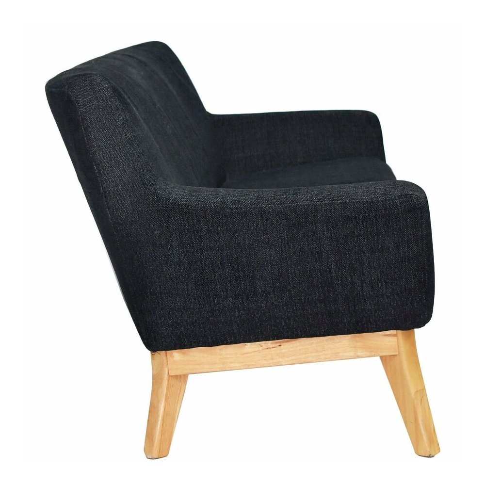 Lorell Quintessence Collection Sofa - 32.8" Height x 73.3" Width x 19.8" Length - Finish: Black - 1 Each. Picture 12