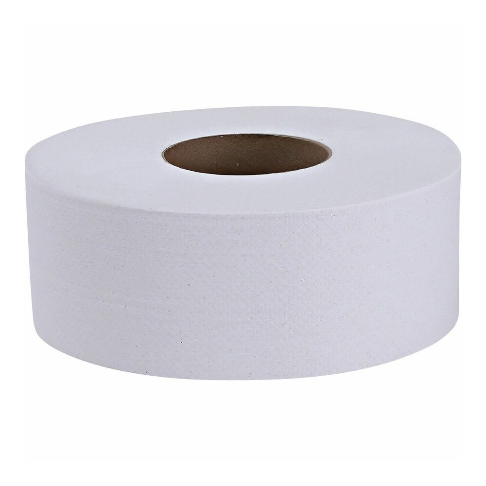 Genuine Joe 2-ply Jumbo Roll Dispenser Bath Tissue - 2 Ply - 3.30" x 650 ft - White - 648 / Pallet. Picture 6
