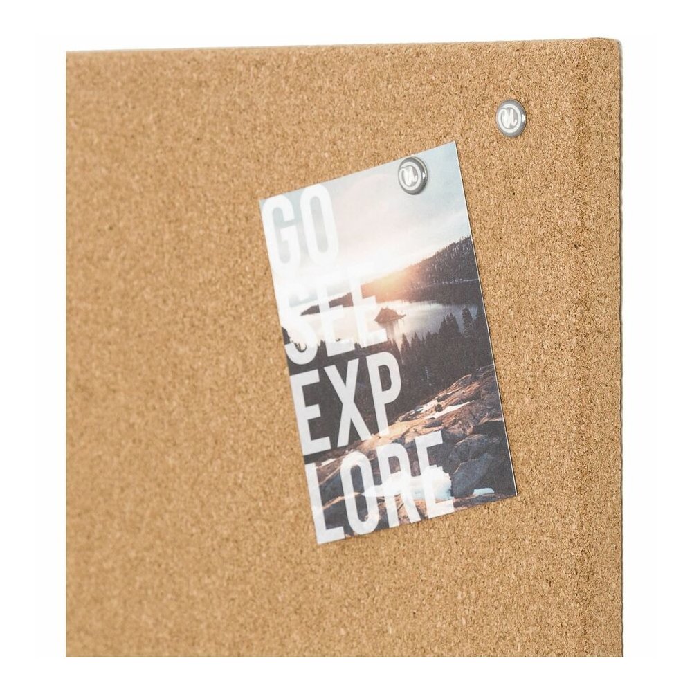 U Brands Frameless Cork Canvas Bulletin Board - 14" Board Height x 14" Board Width - Natural Cork Surface - Self-healing, Frameless, Easy Installation, Sleek Style, Self-healing, Mounting System - 1 E. Picture 10
