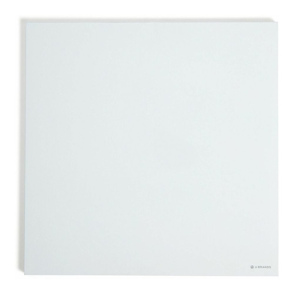U Brands Magnetic Frameless Dry-Erase Board - 14" (1.2 ft) Width x 14" (1.2 ft) Height - White Painted Steel Surface - Square - Horizontal/Vertical - Magnetic - 1 Each. Picture 6
