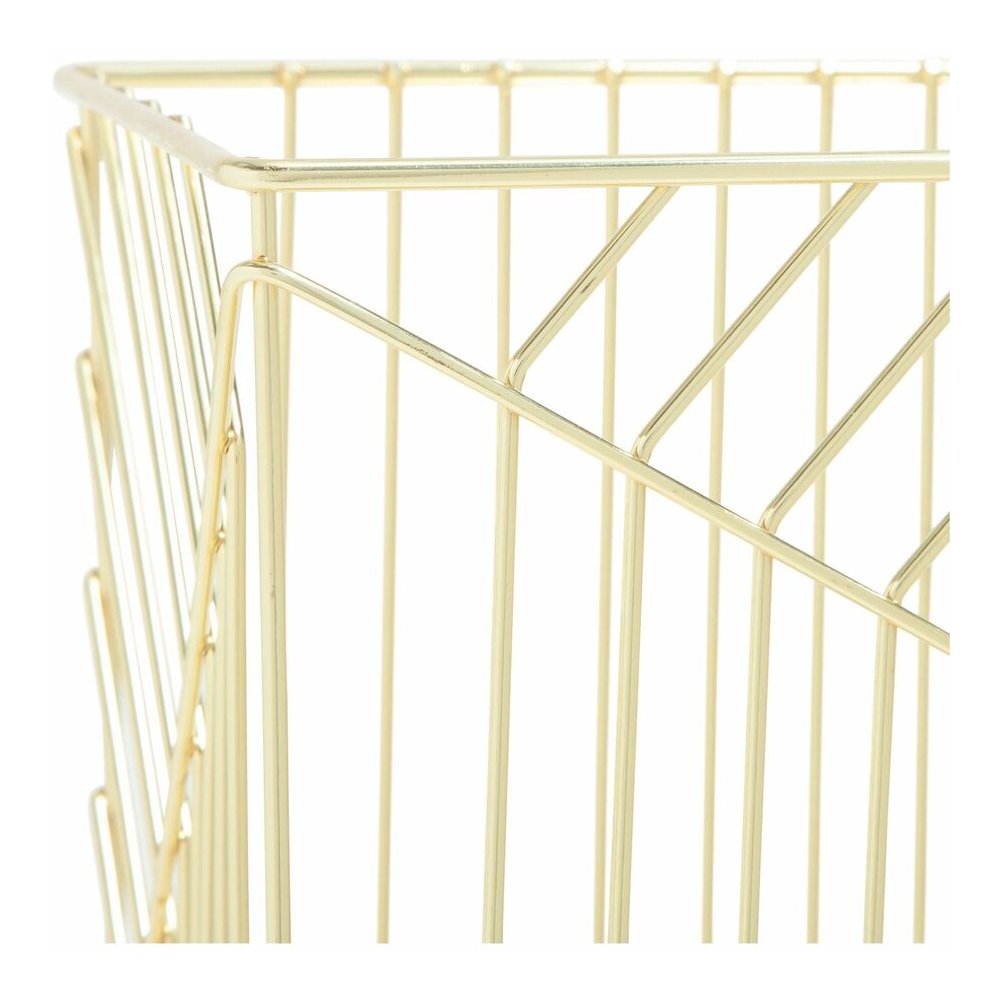 U Brands Vena Waste Basket - Sturdy, Lightweight - 6.1" Height x 12.2" Width - Metal Wire - Gold - 1 Each. Picture 9