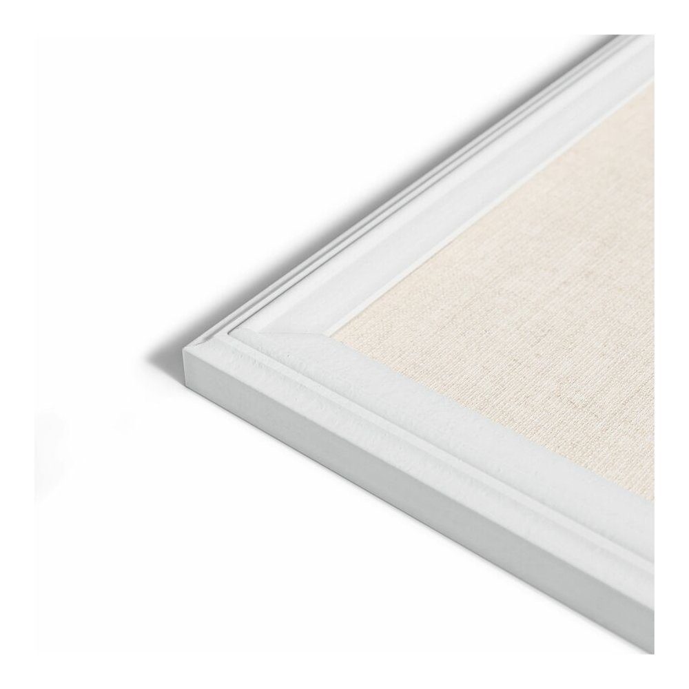 U Brands Linen Bulletin Board - 17" Board Height x 23" Board Width - Tan Cork Surface - Self-healing, Durable, Mounting System - White Wood Frame - 1 Each. Picture 7
