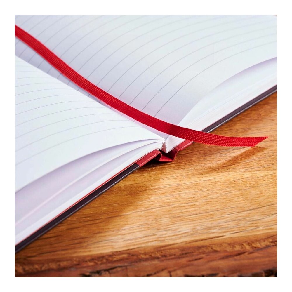 Black n' Red Casebound Hardcover Notebook 3-pack - Case Bound - 12" Height x 8.5" Width x 1.7" Length - Matte Cover - Hard Cover, Bleed Resistant, Ribbon Marker - 3 / Pack. Picture 12