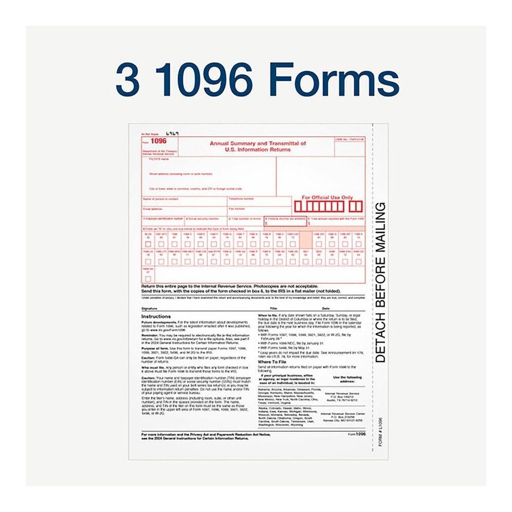 TOPS 4-part 1099-NEC Tax Forms - 4 Part - White - 24 / Pack. Picture 8
