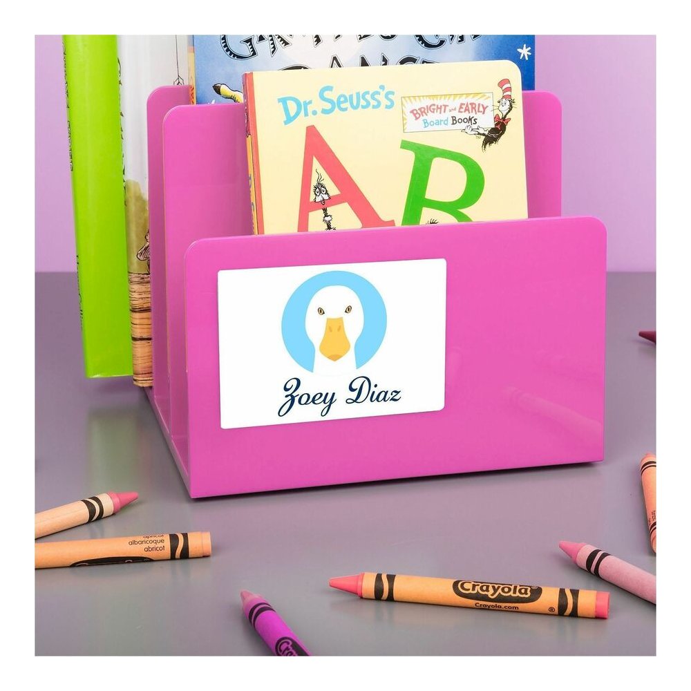 Avery&reg; Flexible Name Badges, 2-1/3" x 3-3/8" , Matte, 80ct (25395) - x 2 21/64" Width x 3 3/8" Length - Removable Adhesive - Rectangle - Inkjet, Laser - Matte - White - Film - 8 / Sheet - 10 Total. Picture 16