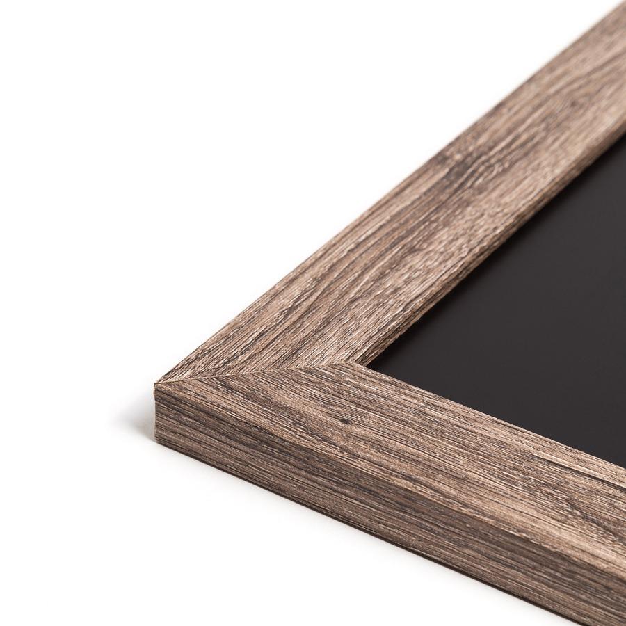 U Brands Magnetic Chalkboard - 18" (1.5 ft) Width x 24" (2 ft) Height - Decor Rustic Frame - Horizontal/Vertical - 1 Each. Picture 2
