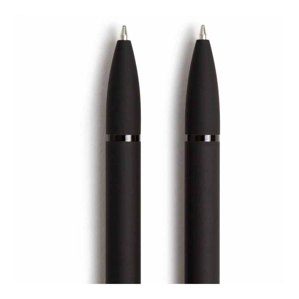 U Brands Monterey Soft Touch Ballpoint Pens - Retractable - Black Ink - Matte Midnight Black Metal Barrel - 12 / Pack. Picture 5