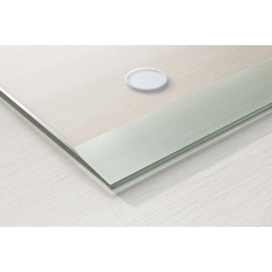 Lorell Desk Pad - Rectangular - 24" Width - Rubber - Clear. Picture 3
