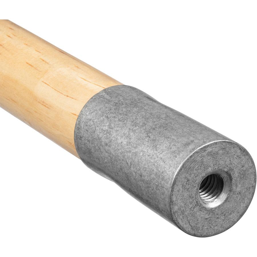 Genuine Joe Screw Mop Replacement Handle - 60" Length x 0.94" Diameter - Natural - Hardwood, Metal - 1 Each. Picture 2