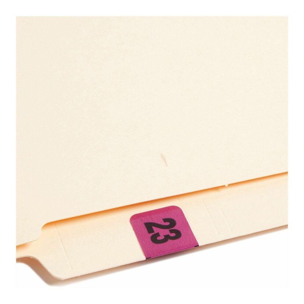 Smead ETYJ Color-Coded Year Labels - 23 - 3/4" Height x 1 1/2" Width - Rectangle - Purple - Laminated - 500 / Roll - 1 Roll. Picture 10