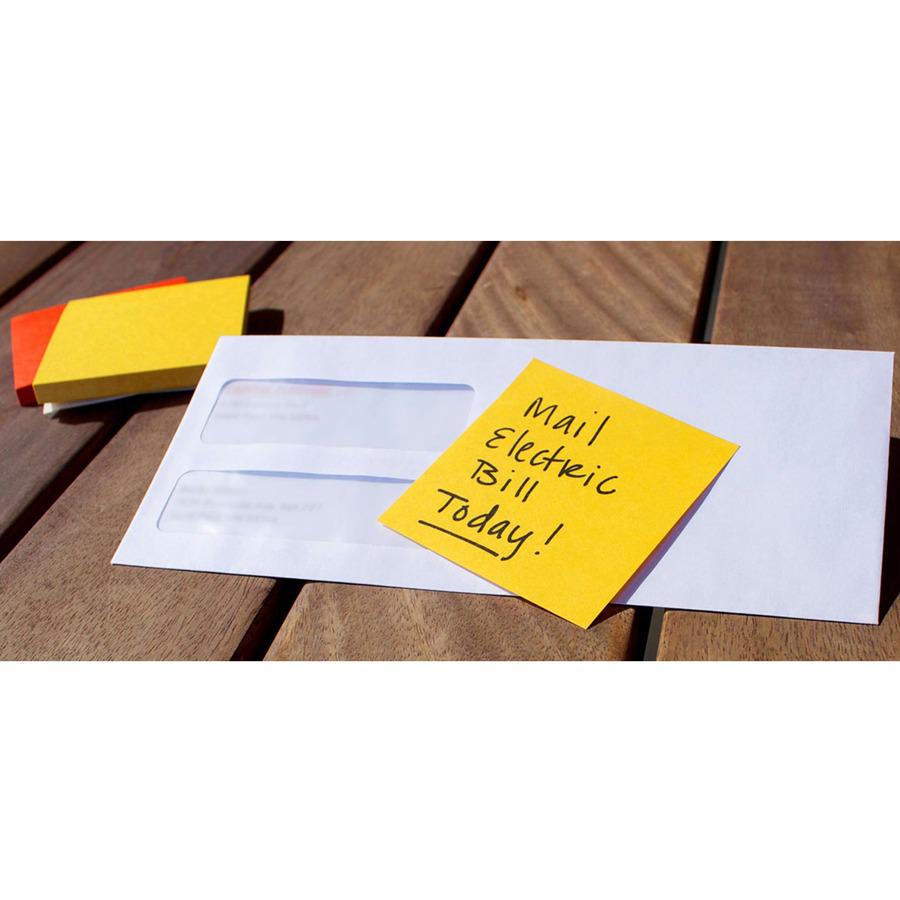 Post-it&reg; Super Sticky Dispenser Notes - Playful Primaries Color Collection - 3" x 3" - Square - Candy Apple Red, Blue Paradise, Sunnyside, Lucky Green - Paper - Pop-up, Recyclable - 18 / Pack. Picture 6