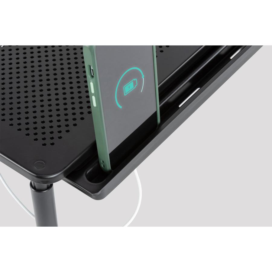 Allsop Metal Art Tri-Level Monitor Stand - Up to 27" Screen Support - 30 lb Load Capacity - Powder Coated - Metal - Black. Picture 7