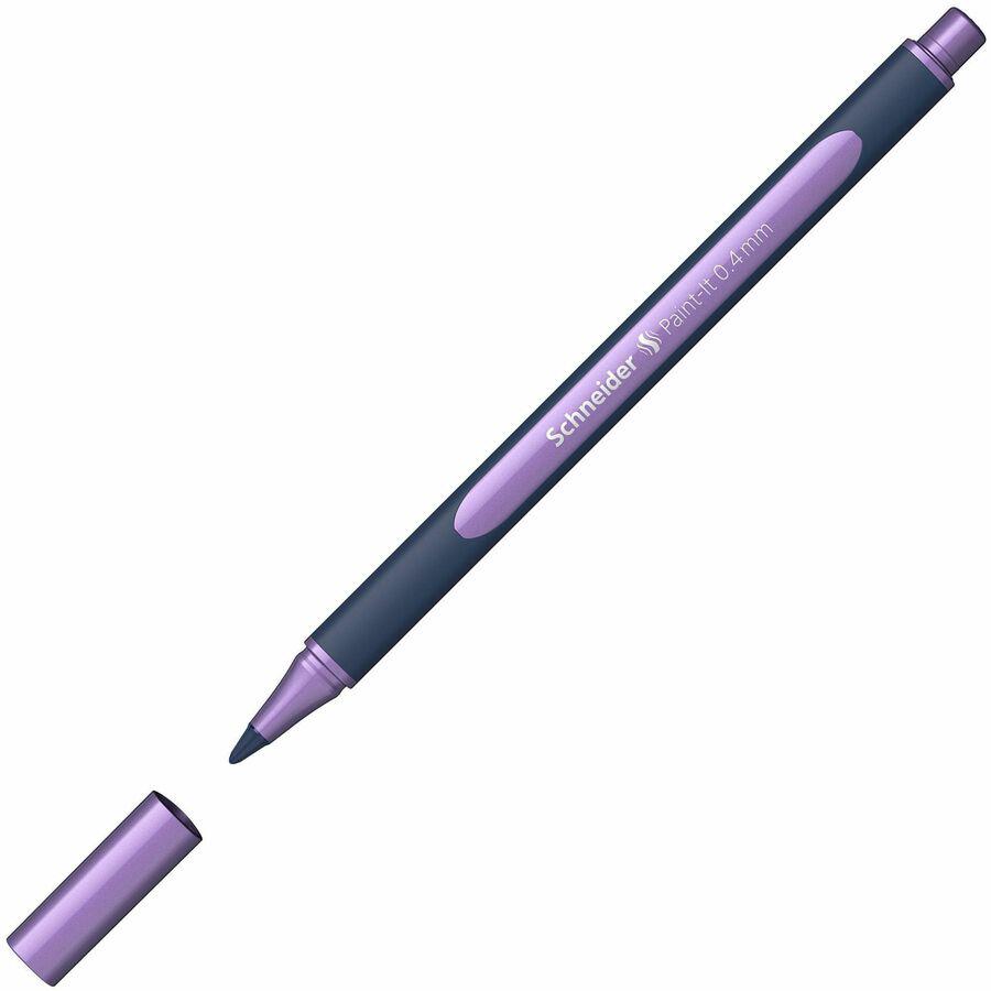 Schneider Metallic Rollerball Pens - Assorted Metallic Ink - Bioplastic Barrel - 8 / Pack. Picture 8