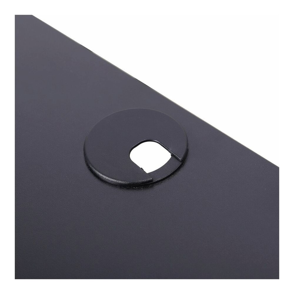 Rocelco DMSV Dual Monitor Stand - 4.70" Height x 30" Width x 9" Depth - Desk - Black - For Monitor - Electrical Outlet, USB Charging Port, Cable Management. Picture 11