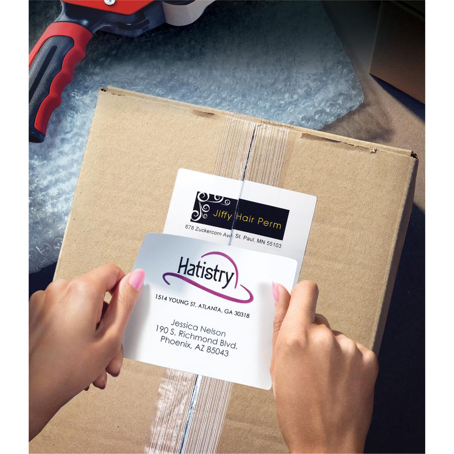Avery&reg; Shipping Labels, Sure Feed, 3-1/3" x 4" , 150 White Labels (5264) - 3 21/64" Width x 4" Length - Permanent Adhesive - Rectangle - Laser - Matte - White - Paper - 6 / Sheet - 25 Total Sheets. Picture 6