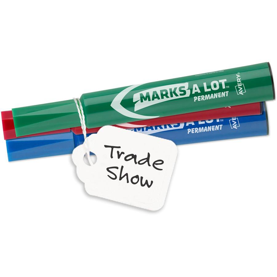 Avery&reg; Marking Tags - Strung - 2.16" Length x 1.44" Width - Rectangular - Twine Fastener - 1000 / Box - Cotton, Polyester, Card Stock - White. Picture 6
