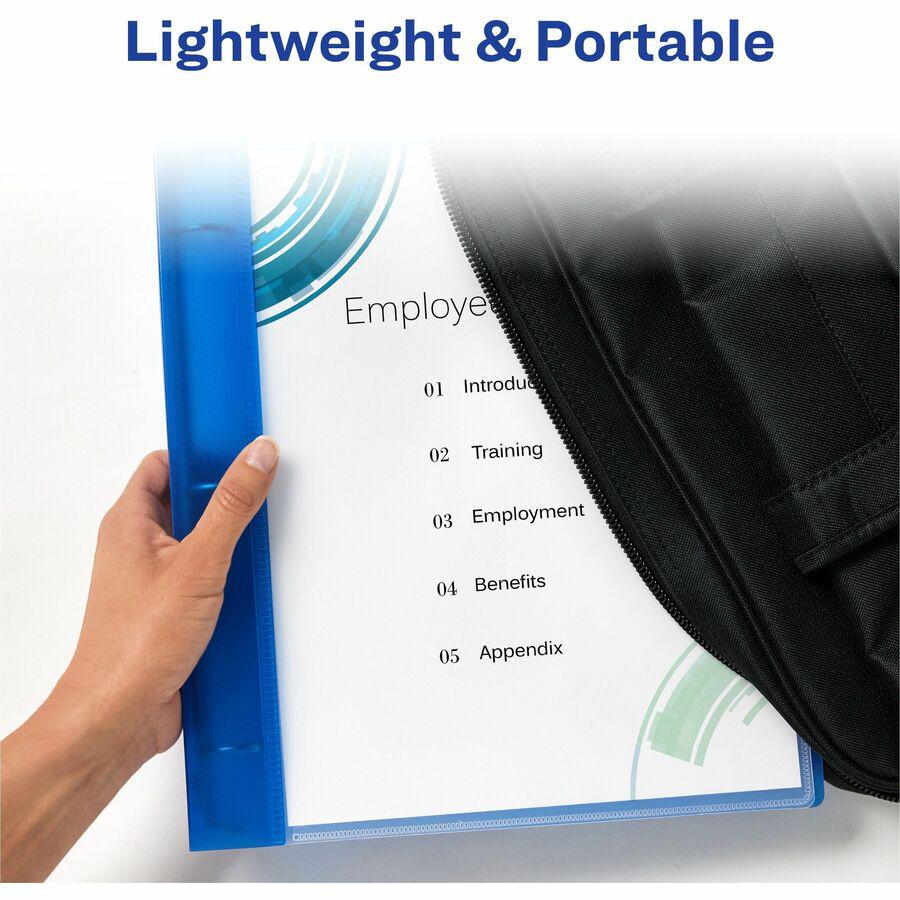 Avery&reg; Flexi-View 3 Ring Binders - 1/2" Binder Capacity - Letter - 8 1/2" x 11" Sheet Size - 100 Sheet Capacity - 3 x Round Ring Fastener(s) - Polypropylene - Flexible - 1 Each. Picture 8