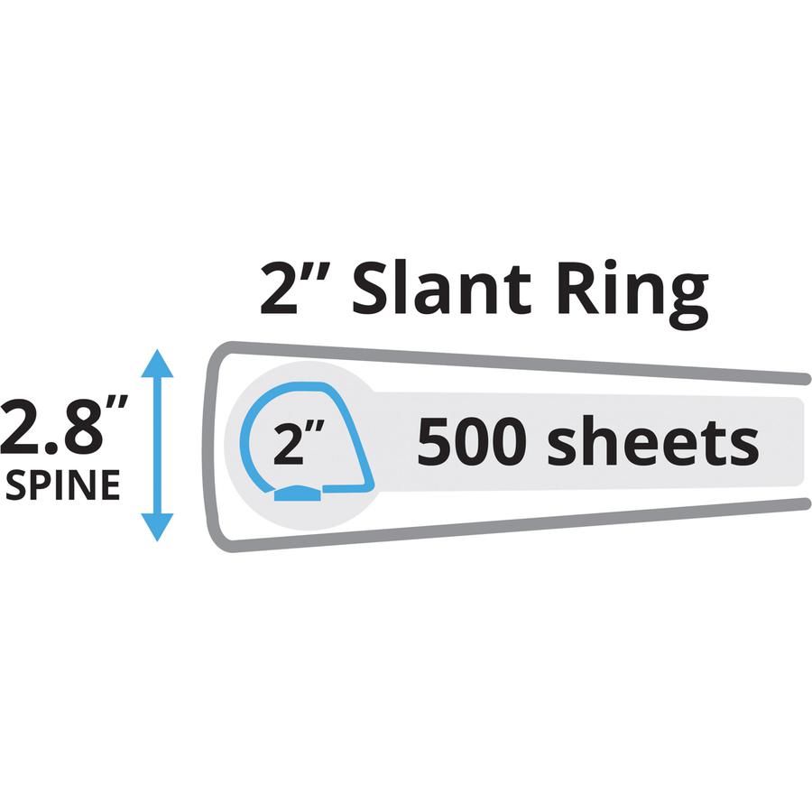 Avery&reg; Durable Binder - DuraHinge - 2" Binder Capacity - Letter - 8 1/2" x 11" Sheet Size - 500 Sheet Capacity - 3 x Slant D-Ring Fastener(s) - 2 Internal Pocket(s) - Blue - Recycled - Gap-free Ri. Picture 2