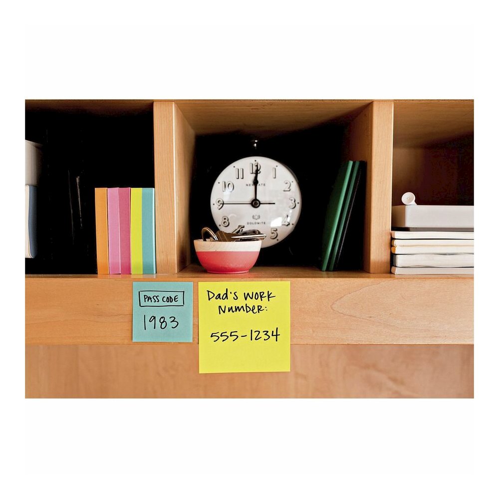 Post-it&reg; Notes Cube - 1200 - 2" Flag/Note Width x 2" Flag/Note Length - Square - 400 Sheets per Pad - Unruled - Acid Lime, Limeade, Blue Paradise, Guava, Vital Orange, Canary Yellow - Paper - Repo. Picture 8