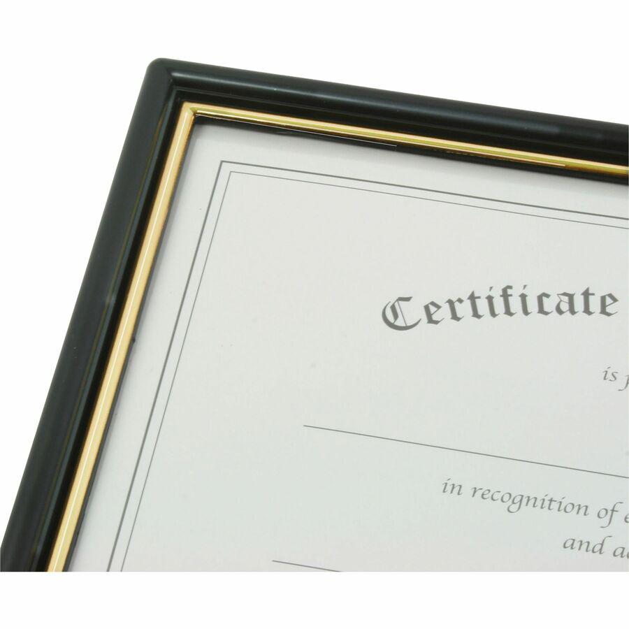 Golite nu-dell Easy Slide-In Document Frame - Holds 8.50" x 11" Insert - Horizontal, Vertical - 3 / Pack - Plastic - Black. Picture 6