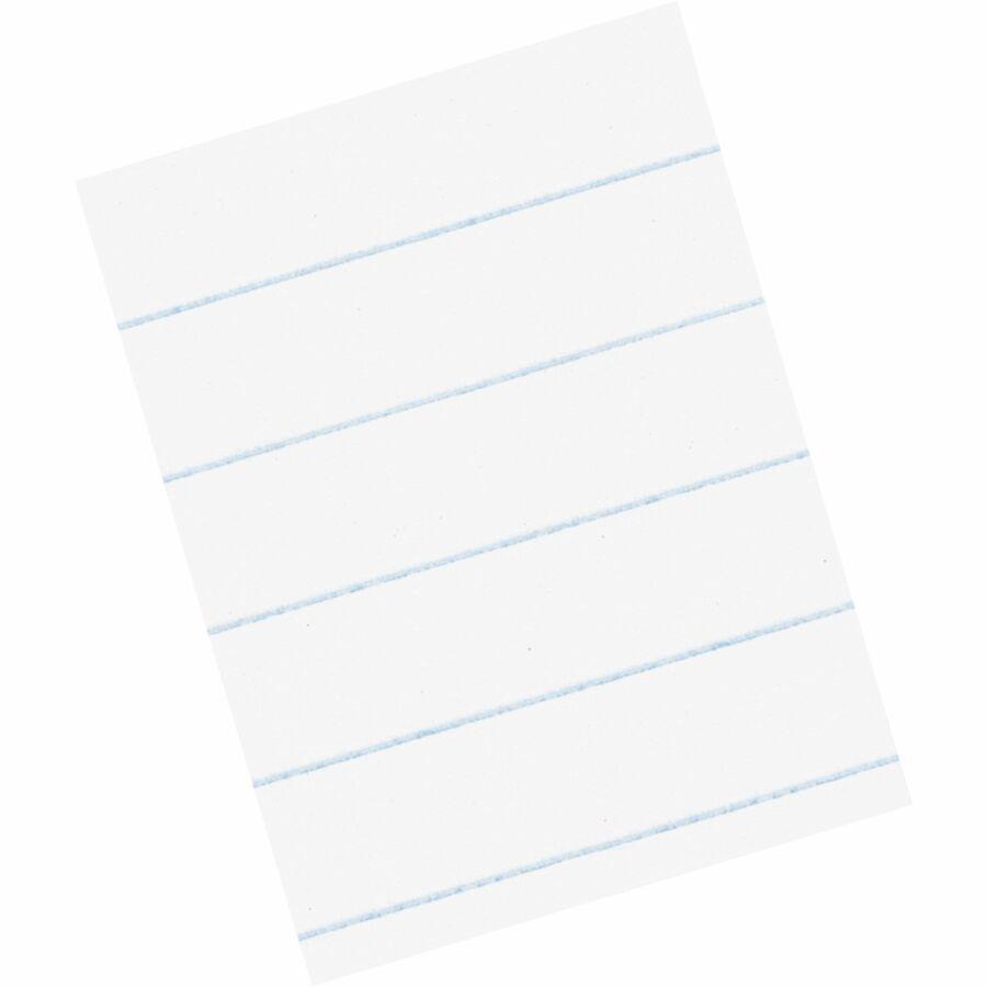 Pacon Composition Paper - Letter - Printed - Wide Ruled - 0.375" Front Line(s) Space - 16lb Basis Weight - Letter 8.5" x 11" - White Paper - Bond Paper - 500 / Ream - No Margin. Picture 4