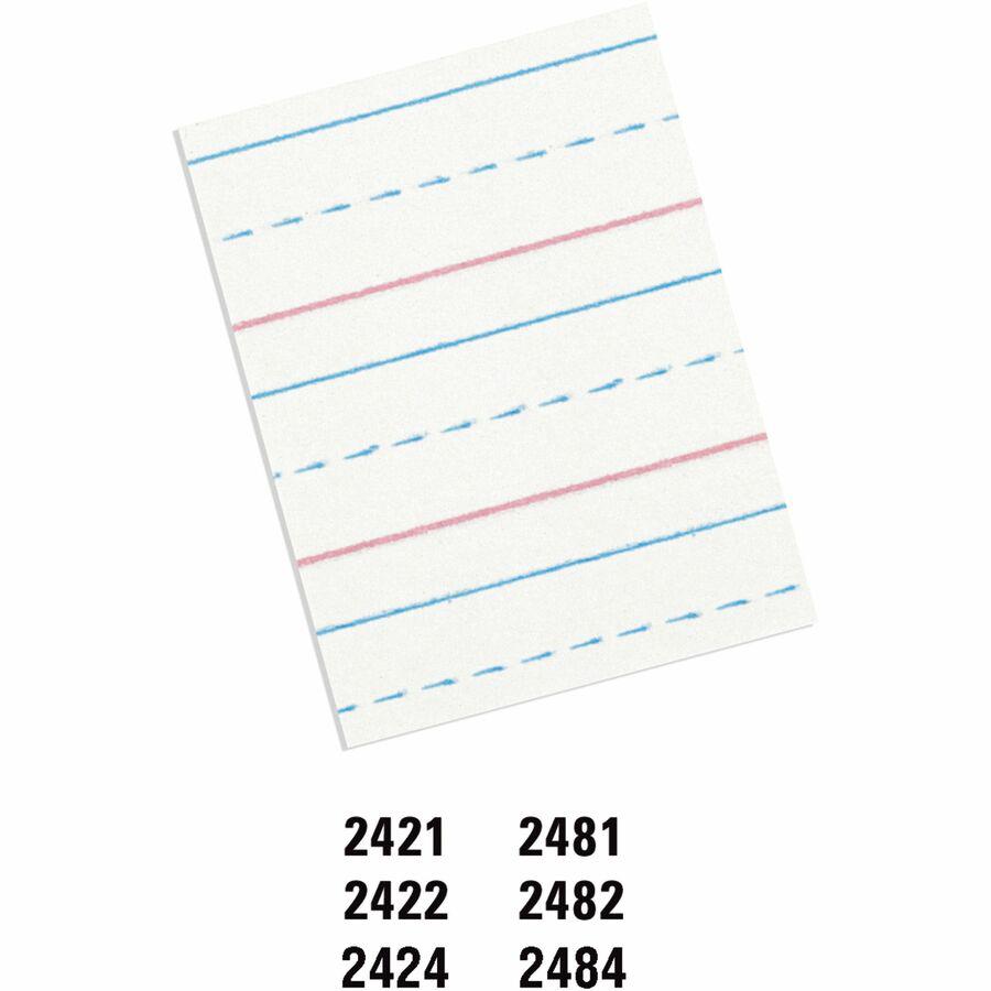 Pacon Multi-Program Handwriting Papers - 500 Sheets - 0.50" Ruled - Unruled Margin - 10 1/2" x 8" - White Paper - Hard Cover - 500 / Ream. Picture 4