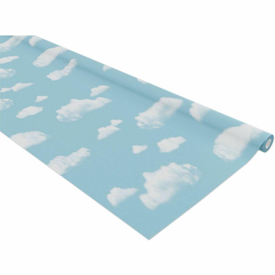 Fadeless Bulletin Board Art Paper - Bulletin Board - 6"Height x 48"Width x 50 ftLength - 1 / Roll - Cloud. Picture 9