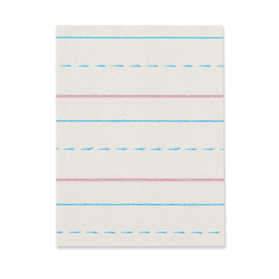 Zaner-Bloser Dotted Midline Newsprint Paper - Letter - 500 Sheets - 0.50" Ruled - Letter - 8" x 10 1/2" Sheet Size - White Paper - 500 / Ream. Picture 3