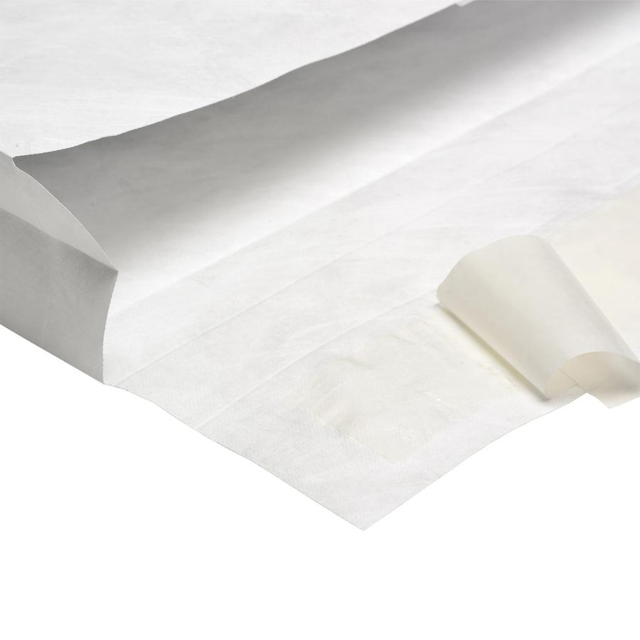 Survivor&reg; 10 x 13 x 2 DuPont Tyvek Expansion Mailers with Self-Seal Closure - Expansion - 10" Width x 13" Length - 2" Gusset - 14 lb - Peel & Seal - White - Tyvek - 100 / Carton. Picture 7