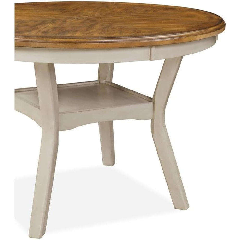 Mitchell Solid Wood 5Pc Dining Set in White/Brown Bisque. Picture 8