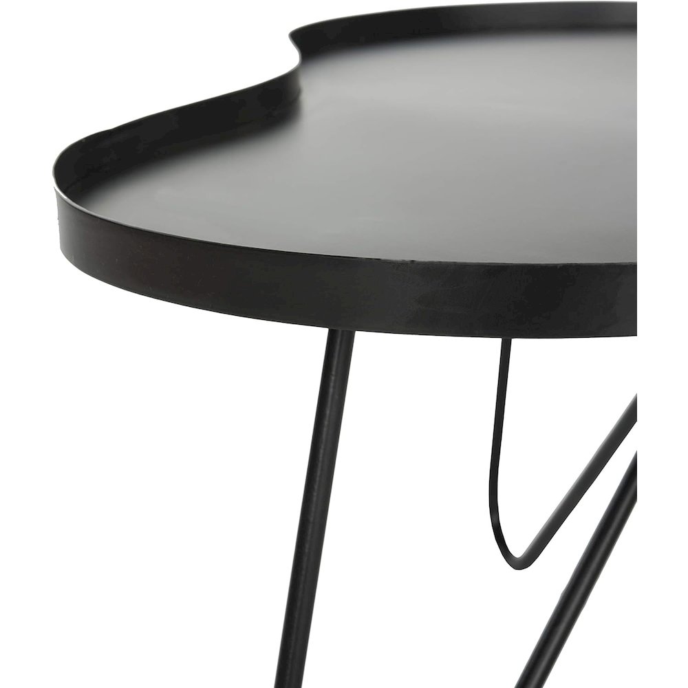 Home Collection Roe White and Black Retro Mid Century Wood Coffee Table. Picture 3