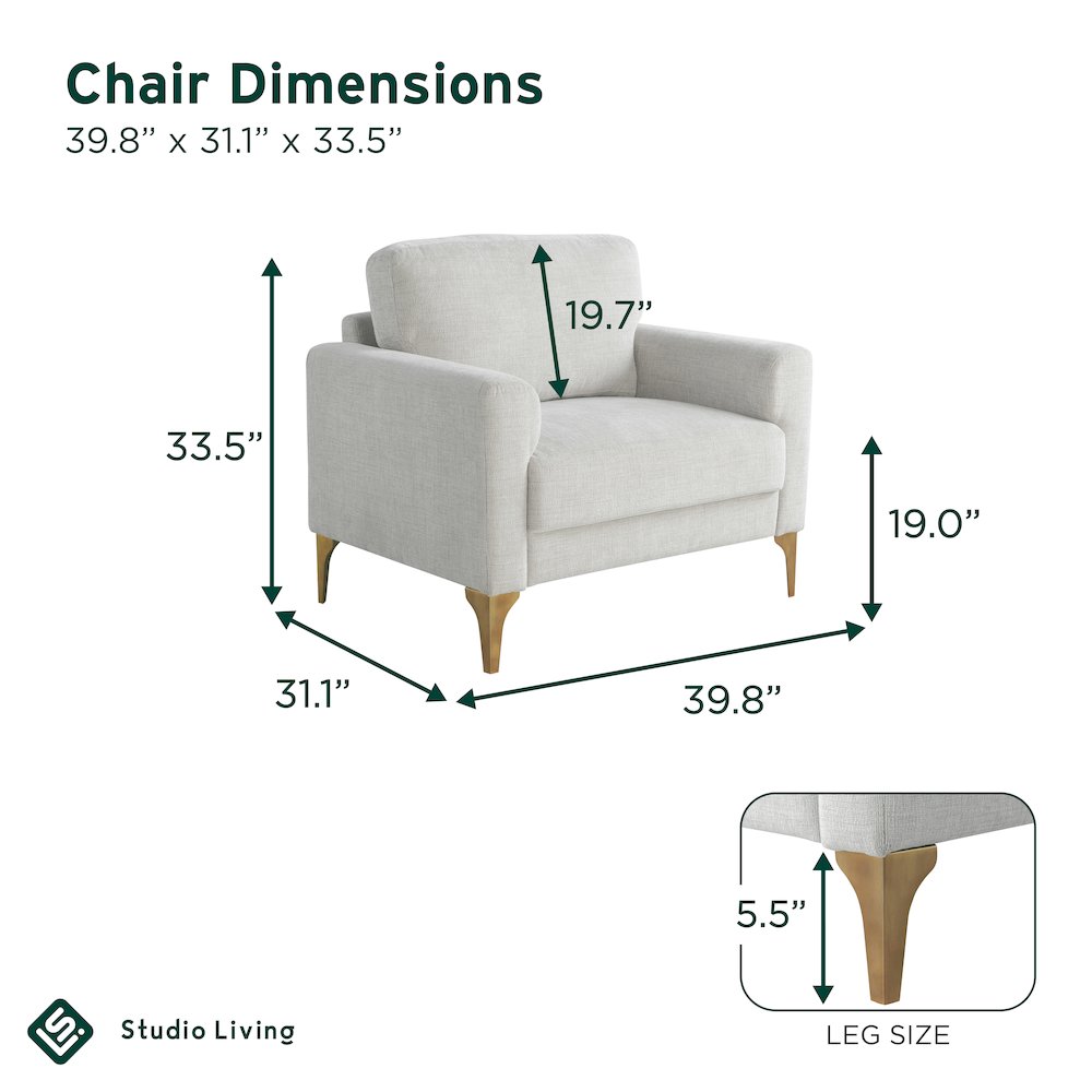 Mercer Chair Ivory. Picture 13