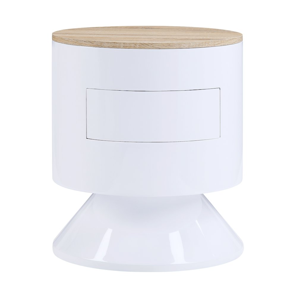 Otith Accent Table White High Gloss. Picture 2