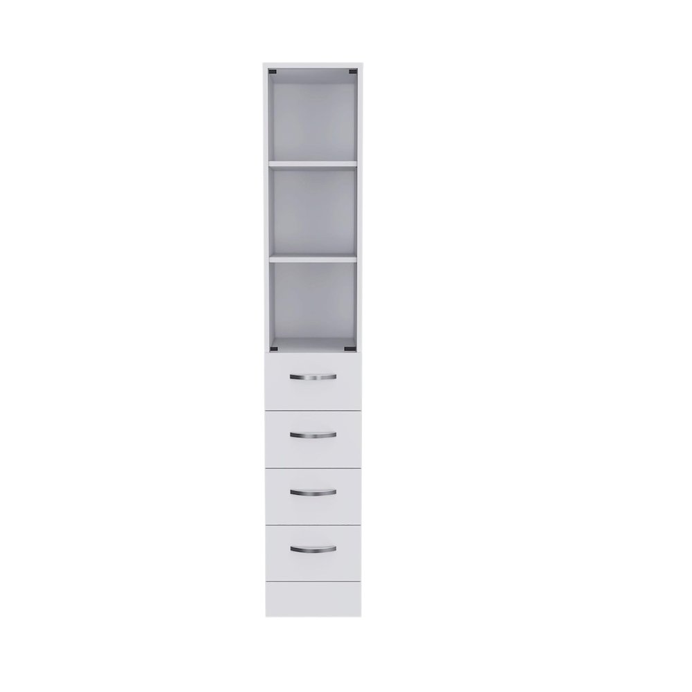 Vangard Linen Cabinet White MDF. Picture 4