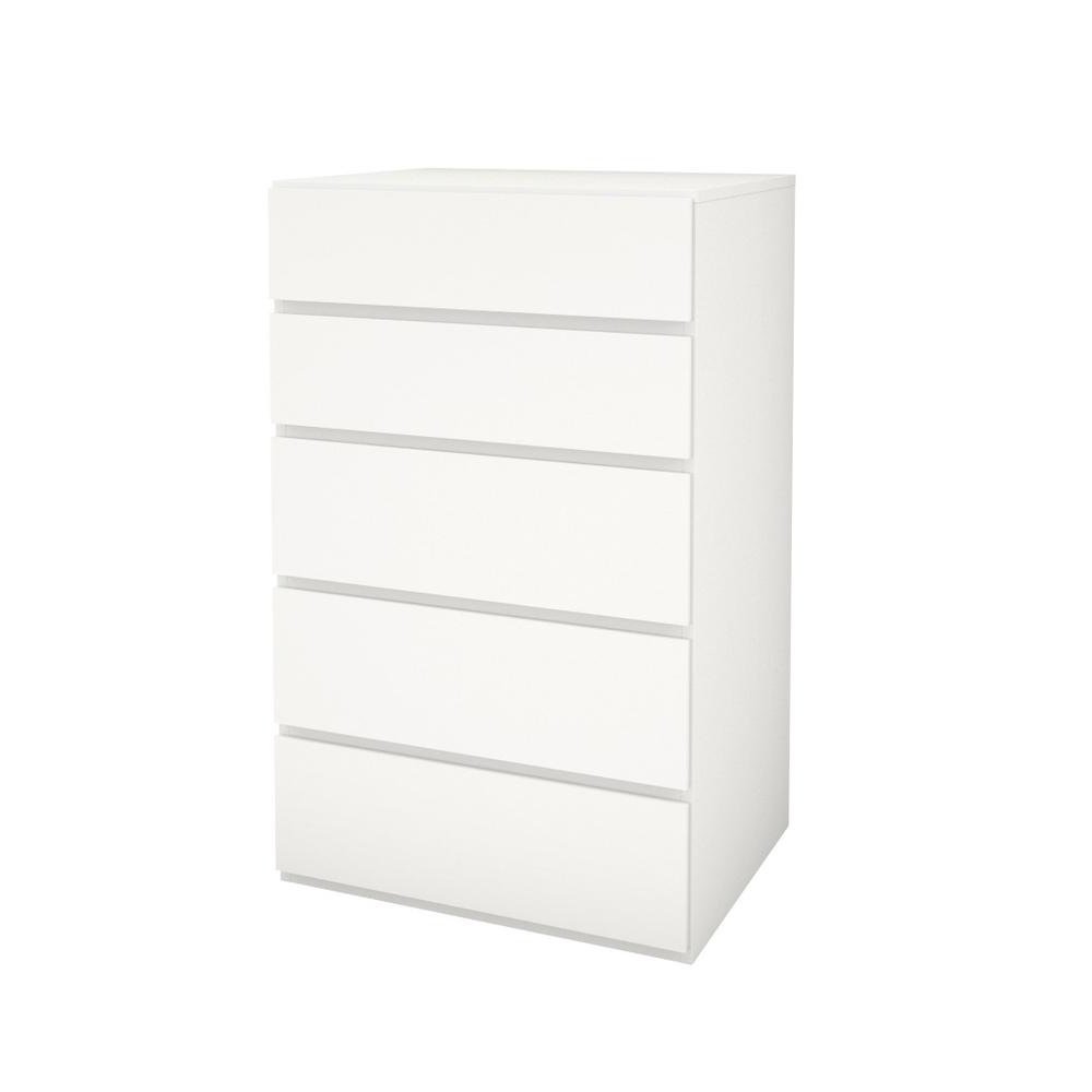 5-Drawer Dresser Chest, White. Picture 2