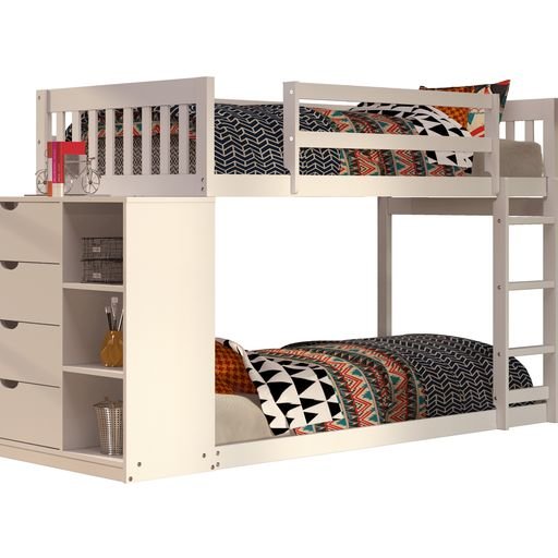 MISSION CHEST BUNK WHITE. Picture 2