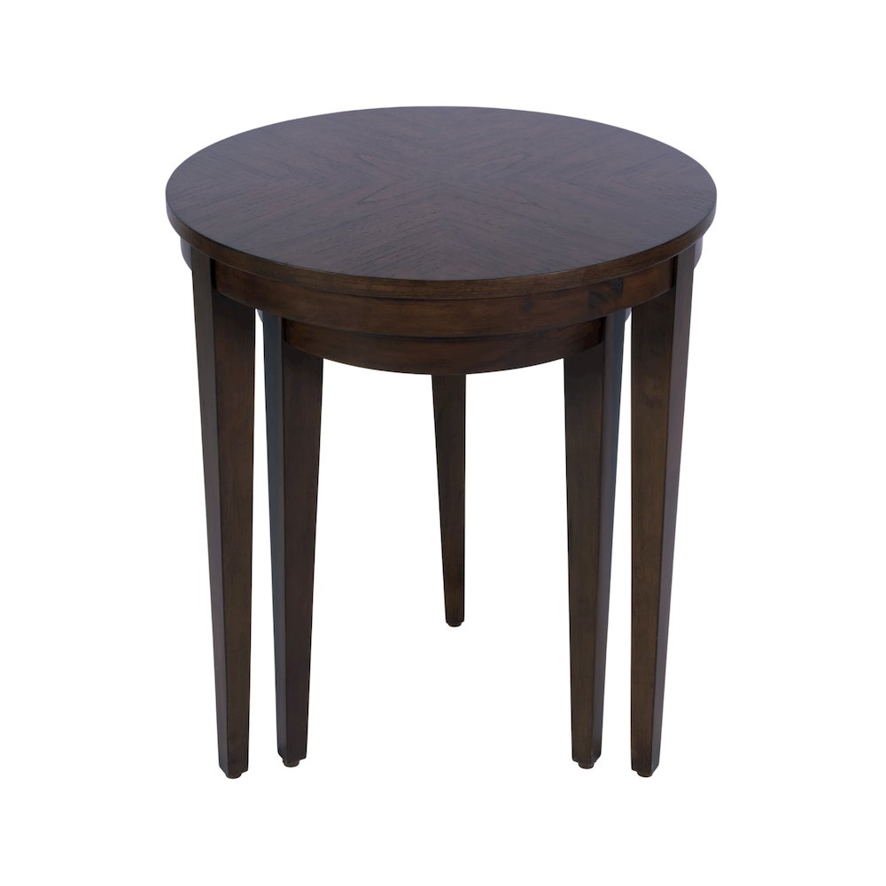 Lacey Round Nest Of Tables, Dark Brown. Picture 6